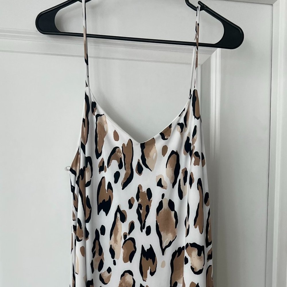 Animal print spaghetti strap dress